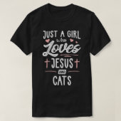 Alleen een meisje dat van Jezus houdt en vrouwen k T-shirt (Design voorkant)