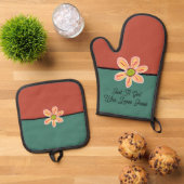 Alleen een meisje dat van Jezus houdt Ovenwant & Pannenlap Set (Top down)