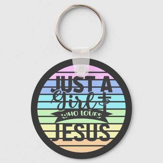 Alleen een meisje dat van Jezus houdt Sleutelhanger (Voorkant)