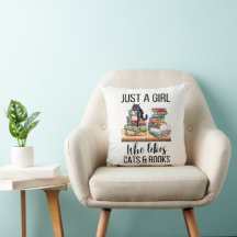 Alleen een meisje dat van katten en boeken houdt