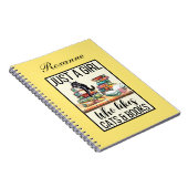 Alleen een meisje dat van katten en boeken houdt notitieboek (Rechterzijde)