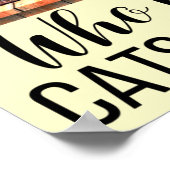 Alleen een meisje dat van katten en boeken houdt poster (Hoek)