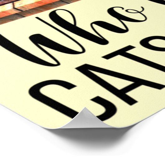 Alleen een meisje dat van katten en boeken houdt poster (Hoek)