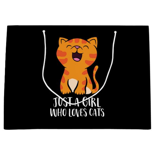 Alleen een meisje dat van katten houdt Pullover Groot Cadeauzakje (Voorkant)