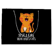 Alleen een meisje dat van katten houdt Pullover Groot Cadeauzakje (Achterkant)
