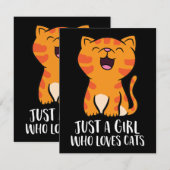 Alleen een meisje dat van katten houdt Pullover Informatiekaartje (Voorkant / Achterkant)