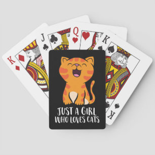 Alleen een meisje dat van katten houdt Pullover Pokerkaarten