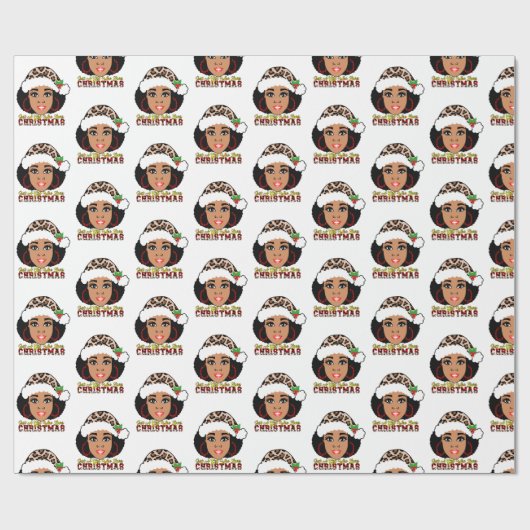 Alleen een meisje dat van Kerstmis houdt  Cadeaupapier (Vlak)