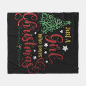 Alleen een meisje dat van Kerstmis houdt Fleece Deken (Voorkant (Horizontaal))