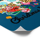 Alleen een meisje dat van Kerstmis houdt in de cam Poster (Hoek)