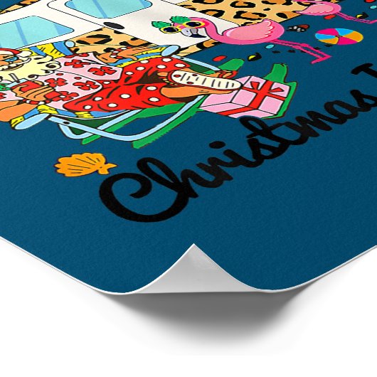 Alleen een meisje dat van Kerstmis houdt in de cam Poster (Hoek)