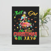 Alleen een meisje dat van Kerstmis houdt in juli.. Kaart (Staand voorkant)