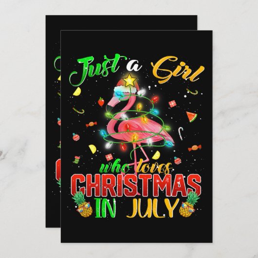 Alleen een meisje dat van Kerstmis houdt in juli.. Kaart (Voorkant / Achterkant)