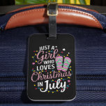 Alleen een meisje dat van Kerstmis houdt in juli S Bagagelabel<br><div class="desc">Gewoon een meisje dat van Kerstmis houdt in juli Hawaiiaanse zomervakantie</div>