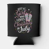 Alleen een meisje dat van Kerstmis houdt in juli S Blikjeskoeler (Voorkant)