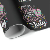 Alleen een meisje dat van Kerstmis houdt in juli S Cadeaupapier (Rol Hoek)