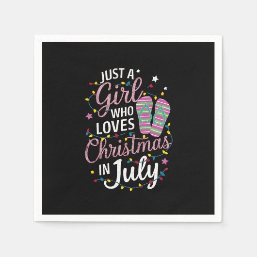 Alleen een meisje dat van Kerstmis houdt in juli S Servet (Voorkant)