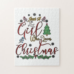 Alleen een meisje dat van Kerstmis houdt Legpuzzel