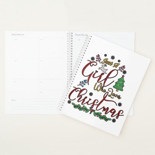 Alleen een meisje dat van Kerstmis houdt Planner (Display)