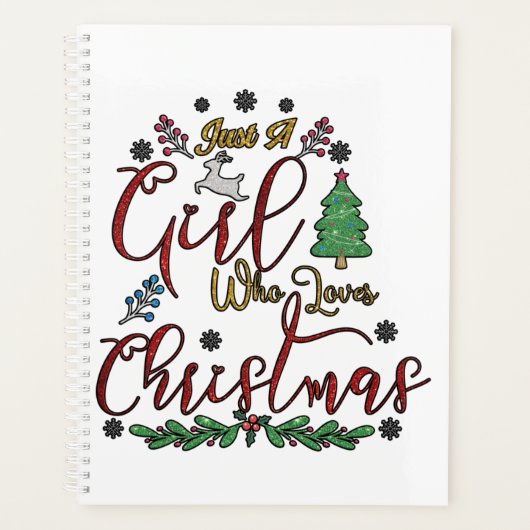 Alleen een meisje dat van Kerstmis houdt Planner (Voorkant)