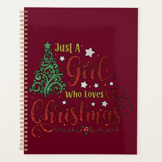 Alleen een meisje dat van Kerstmis houdt Planner (Voorkant)