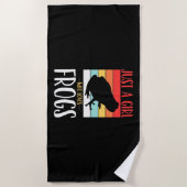 Alleen een meisje dat van kikker houdt strandlaken (Voorkant)