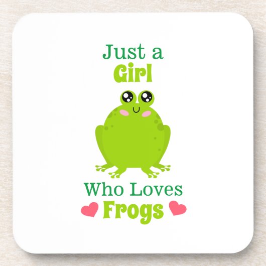 Alleen een meisje dat van kikkers houdt bier onderzetter (Voorkant)