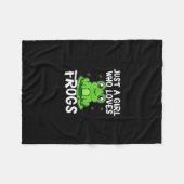 Alleen een meisje dat van kikkers houdt | Cute Gre Fleece Deken (Voorkant (Horizontaal))