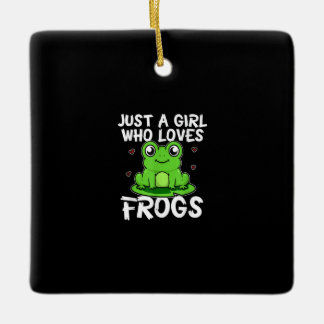 Alleen een meisje dat van kikkers houdt | Cute Gre Keramisch Ornament