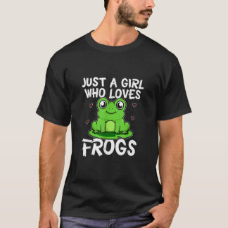 Alleen een meisje dat van kikkers houdt | Cute Gre T-shirt