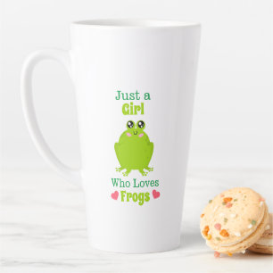 Alleen een meisje dat van kikkers houdt latte mok