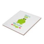 Alleen een meisje dat van kikkers houdt tegeltje (Zijkant)