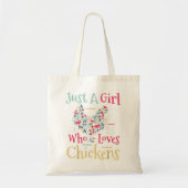 Alleen een meisje dat van kippen houdt, een luidop tote bag (Voorkant)