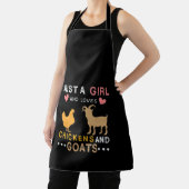 alleen een meisje dat van kippen houdt en van geit schort (Insitu)