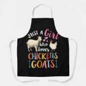 Alleen een meisje dat van kippen houdt, geitenfoer schort (Voorkant)