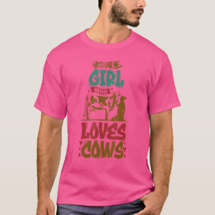 Alleen een meisje dat van Koe diertje houdt voor v T-shirt