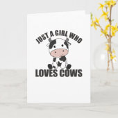 Alleen een meisje dat van Koe houdt, stoot Boerder Kaart (Gele Bloem)