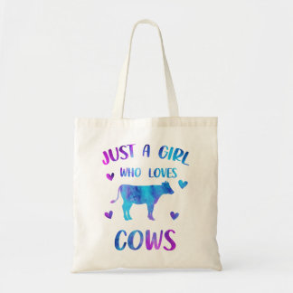 Alleen een meisje dat van Koe houdt, stort Boerder Tote Bag