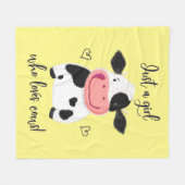 Alleen een meisje dat van koeien houdt! Harten en  Fleece Deken (Voorkant (Horizontaal))