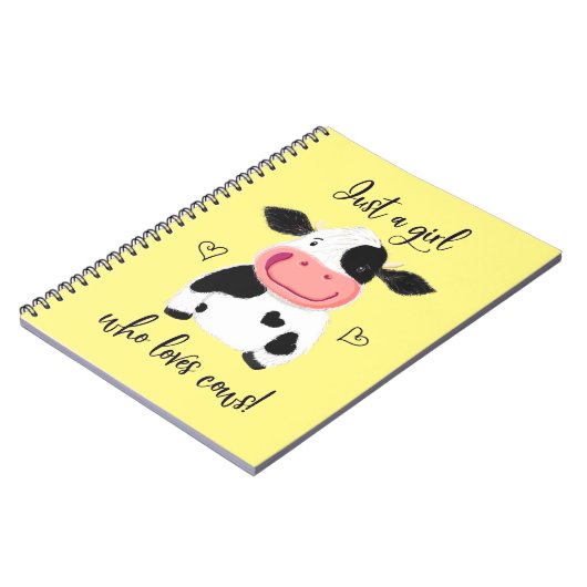 Alleen een meisje dat van Koeien houdt! Harten en Notitieboek (Linkerzijde)