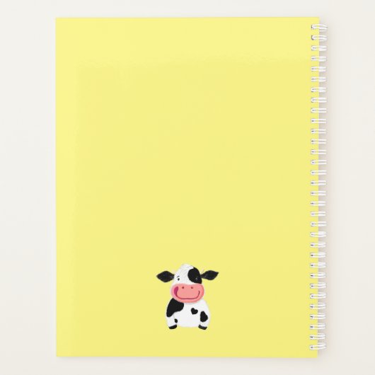 Alleen een meisje dat van Koeien houdt! Harten en  Planner (Achterkant)