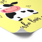 Alleen een meisje dat van Koeien houdt! Harten en  Poster (Hoek)