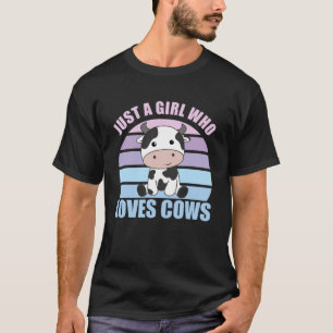 Alleen een meisje dat van Koeien houdt, zoete Koei T-shirt