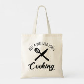 Alleen een meisje dat van koken houdt tote bag (Achterkant)