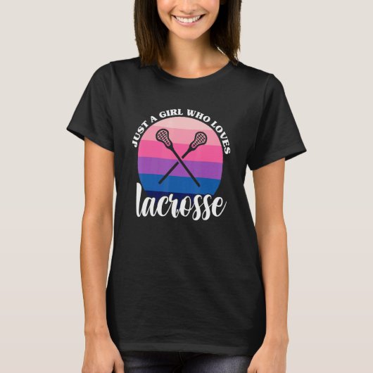 Alleen een meisje dat van Lacrosse Lax Player Wome T-shirt (Voorkant)