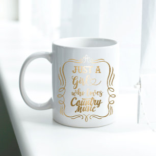 Alleen een meisje dat van landmuziek houdt koffiemok