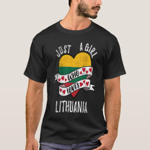 Alleen een meisje dat van Litouwen houdt, T-shirt