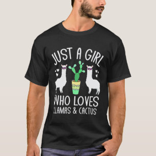 Alleen Een Meisje Dat Van Llama's En Cactus Houdt T-shirt