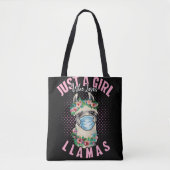 Alleen een meisje dat van Llamas houdt, cadeau voo Tote Bag (Voorkant)
