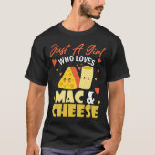 Alleen een meisje dat van Mac houdt en kaas T-shirt (Voorkant)